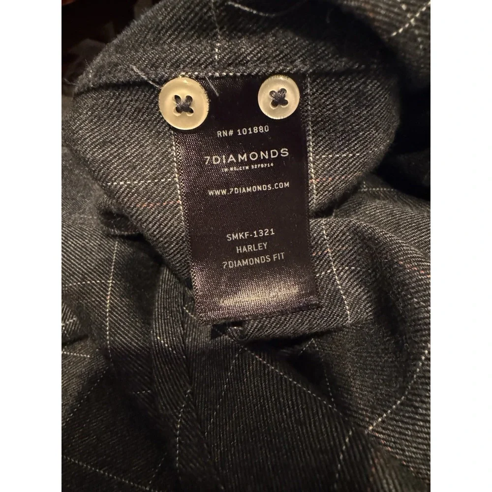7 Diamonds Shirt Men's‎ Large HARLEY Flannel Button Up Long Sleeve